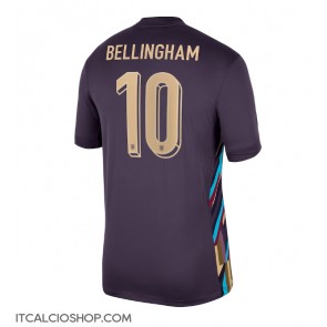 Inghilterra Jude Bellingham #10 Seconda Maglia Femmina Europei 2024 Manica Corta